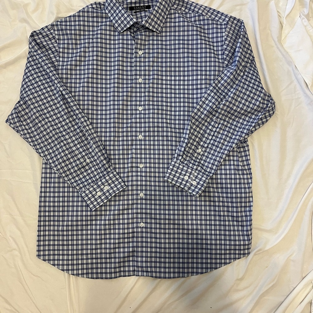 Classic Blue Plaid Men's Shirt